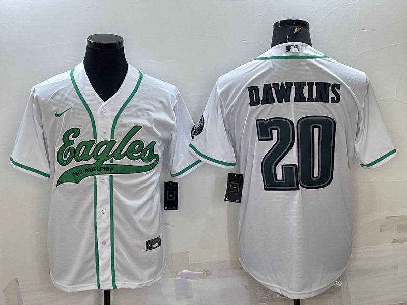Men Philadelphia Eagles 20 Dawkins White 2022 Nike Co branded NFL Jersey